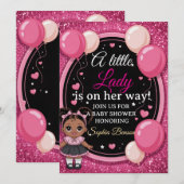 Elegant &Chic "Little Lady" Baby Shower Invitation (Devant / Derrière)