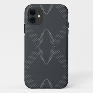 Elegant, chic, luxe, eenvoudig lijnpatroon iPhone 11 hoesje
