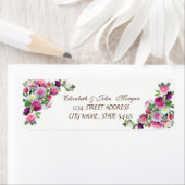 Élégant Chic Luxe - Étiquette de adresse Rose (En situation)