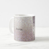 Elegant chic luxe faux glittery koffiemok (Voorkant links)