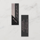 Elegant chic luxe hedendaagse leopard glittery mini visitekaartje (Voorkant / Achterkant)