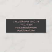 Elegant chic luxe hedendaagse leopard glittery mini visitekaartje (Achterkant)