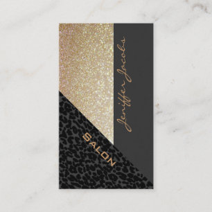 Elegant chic luxe hedendaagse leopard glittery visitekaartje