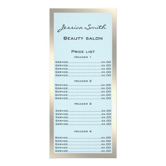 Elégant chic luxe moderne fausse carte de rack or (Devant)