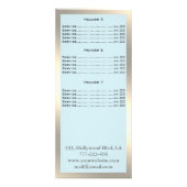 Elégant chic luxe moderne fausse carte de rack or (Dos)