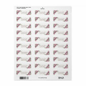 Élégant Chic Luxe - Roses Étiquette d'adresse (Feuille entière)