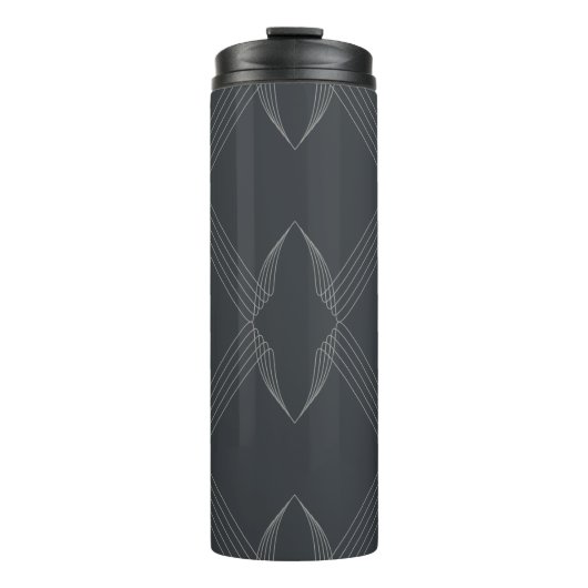 Elegant, chic, luxurious, simple line pattern thermosbeker (Voorkant)