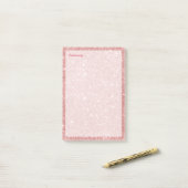 Elegant Chic Luxury Faux Glitter Roos Gold Post-it® Notes (Op bureau)
