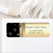 Elegant Chic Luxury, Faux Gold, Black, Ladybugs Etiket (Insitu)