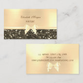 Elegant Chic Luxury,Glittery,Ribbon Bow Visitekaartje (Voorkant / Achterkant)
