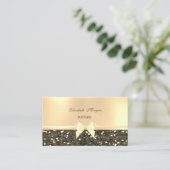 Elegant Chic Luxury,Glittery,Ribbon Bow Visitekaartje (Staand voorkant)