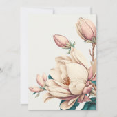 Elegant chic magnolia kaart (Achterkant)