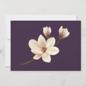 Elegant Chic Magnolia slaat de datum op Save The Date (Achterkant)