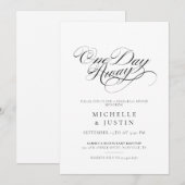 Élégant Chic Mariage Rehearsdîner Invitation (Devant / Derrière)