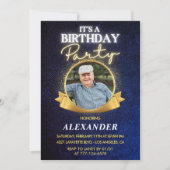 Elegant Chic Men invitations à 97e anniversaire (Devant)