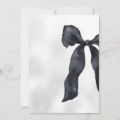 Elegant Chic Modern Black Bow Birthday Invitation (Dos)