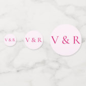 Elegant chic modern bloemroze liefde voor hart bru confetti (Achterkanten)