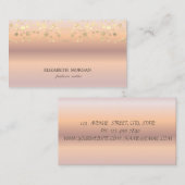 Elegant Chic Modern, Gold Confetti Visitekaartje (Voorkant / Achterkant)
