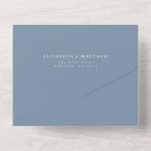 Elegant Chic Modern Simple Typography Wedding All In One Uitnodiging (Achterkant)