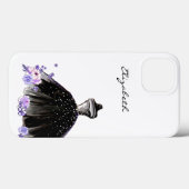Elegant Chic Modern Waterverf Trendy Black Girly Case-Mate iPhone Case (Achterkant (horizontaal))