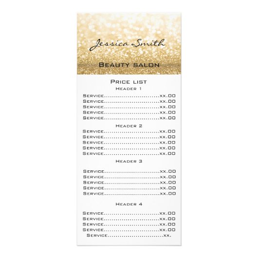 Elégant chic moderne de luxe faux carte de menu de (Devant)