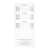 Elégant chic moderne de luxe faux carte de menu de (Dos)