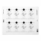 Élégant Chic Monogram Mariage Vin Étiquette person (Feuille entière)