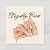 Elégant Chic Nail Salon Manicurist Carte de fidéli (Devant)