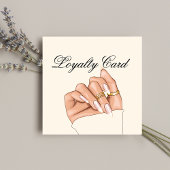 Elégant Chic Nail Salon Manicurist Carte de fidéli