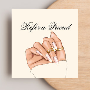 Elégant Chic Nail Salon Pedicurist Carte de référe