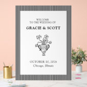 Elégant chic noir et blanc Mariage Affiche de bien (Mariage)