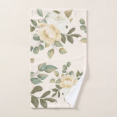 Élégant chic oranger floral (Serviette à main)