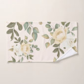 Élégant chic oranger floral (Serviette à main)