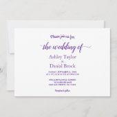 Elegant Chic Paars Script Mandala Rustic Wedding Kaart (Voorkant)