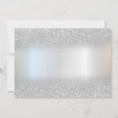 Élégant Chic Pailleté Argent Bokeh Save The Date (Dos)
