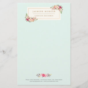 Elegant Chic Pastel Waterverf Floral Boutique Flyer