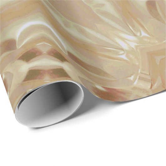 Elegant chic Pearl peach Kaleidoscopisch Star Flow Cadeaupapier (Rol Hoek)