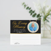 Elegant Chic Photo Share a Memory Funeral Kaart (Staand voorkant)