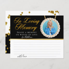 Elegant Chic Photo Share a Memory Funeral Kaart
