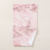 Elegant chic pink gray silver marble (Serviette à main)