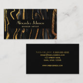 Elegant Chic Professional Black Gold Visitekaartje (Voorkant / Achterkant)