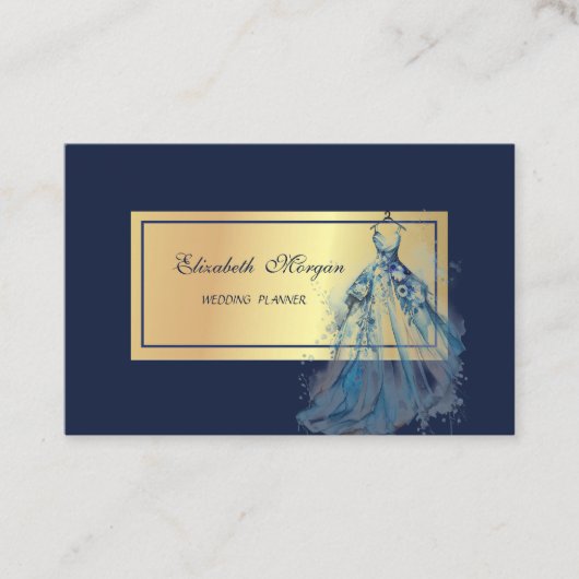 Elegant Chic Professional, blauw dress Visitekaartje (Voorkant)
