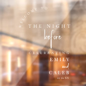 Elegant Chic Rehearsal Dinner Mirror Welcome Sign  Raamsticker (Vel 2)