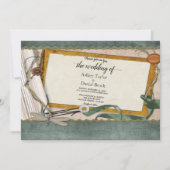 Elegant Chic Retro Classy Modern Wedding Kaart (Voorkant)