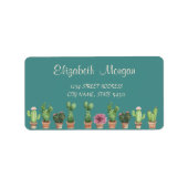 Elegant Chic Romantic, Cactus Address Label (Voorkant)