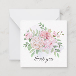 elegant chic romantic dank je rozen briefkaart