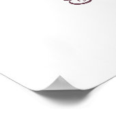 Elegant Chic Romantic Roos Wedding Sign Poster (Hoek)