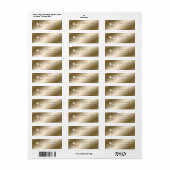 Élégant chic romantique, Étiquette de adresse de f (Feuille entière)