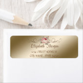 Élégant chic romantique, Étiquette de adresse Rose (En situation)