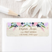 Élégant chic romantique, Fleurs Étiquette de adres (En situation)